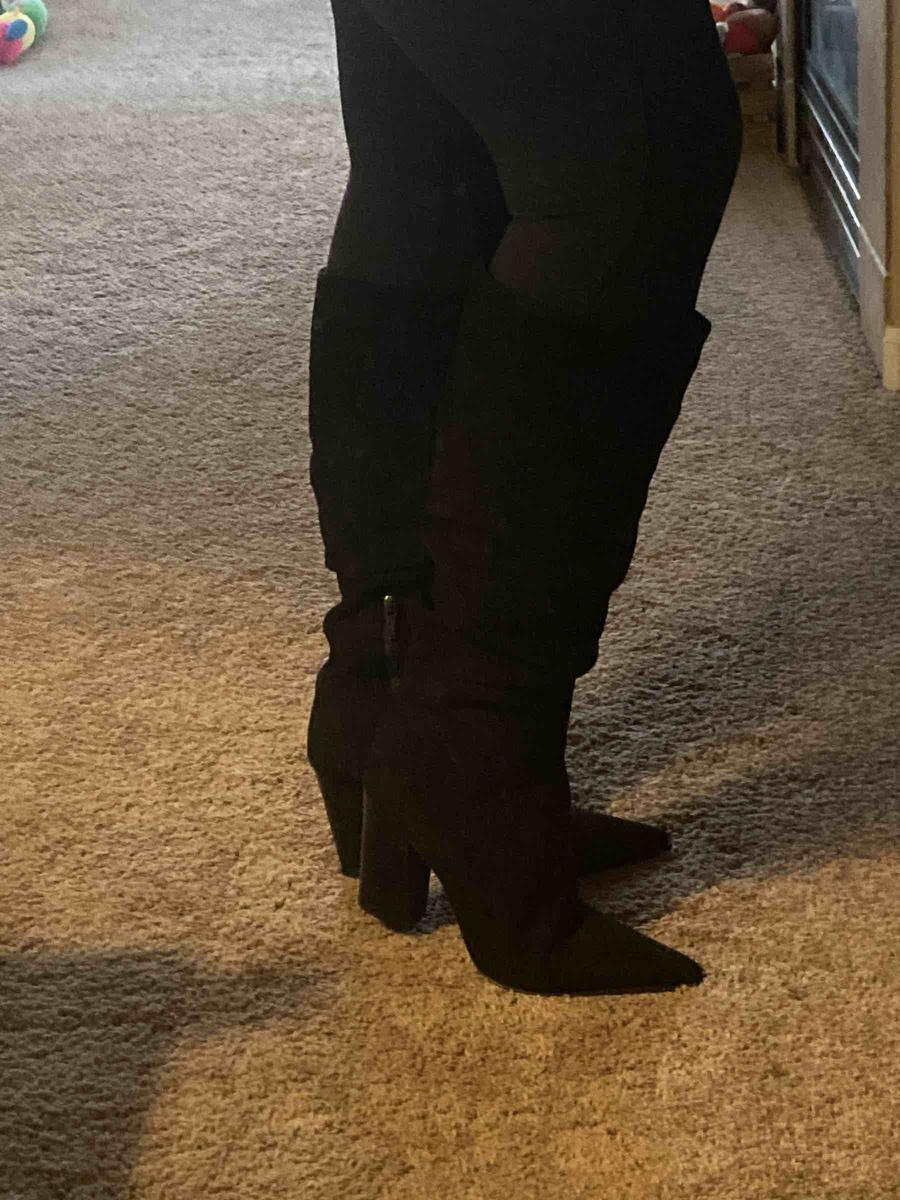 Customer photo for "BEST wide calf boot"