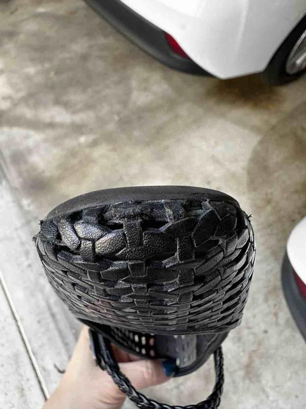 Customer photo for "super comfy but horrible quality"