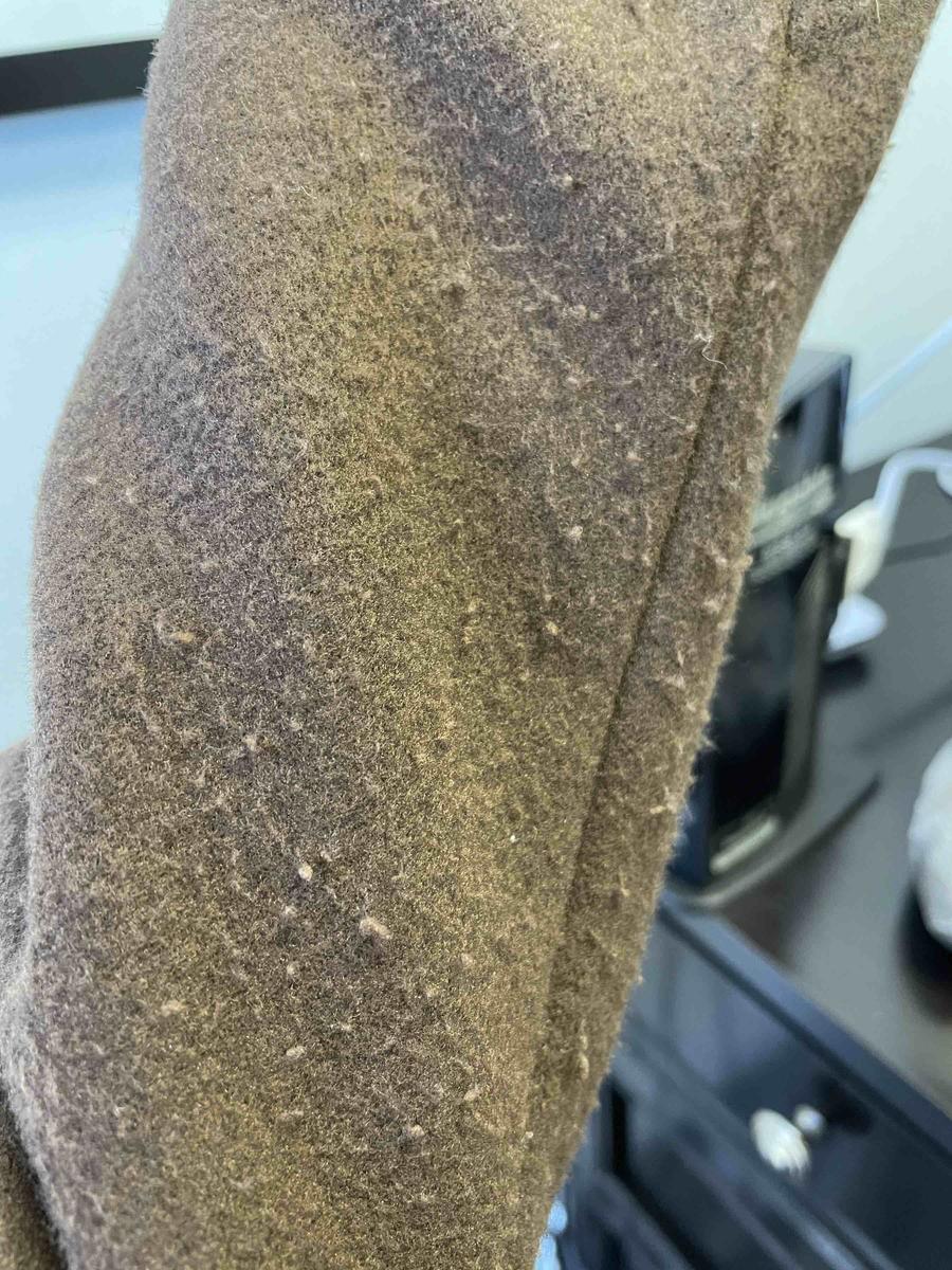Customer photo for "Nice coat but lint so easily"