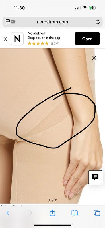 Customer photo for "Seams completely visible in tight dress"