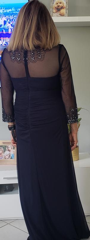 Customer photo for "Midnight Blue Elegant Long Gown"