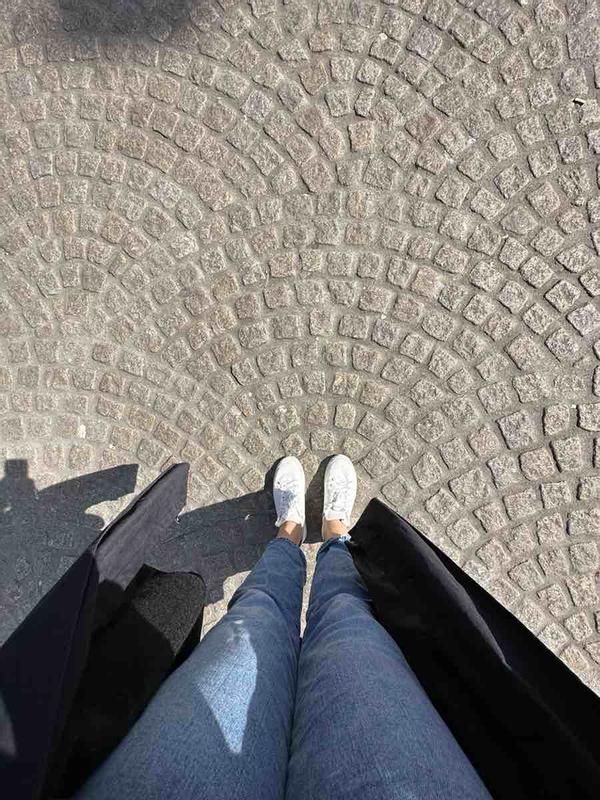 Customer photo for "the most comfortable shoes"