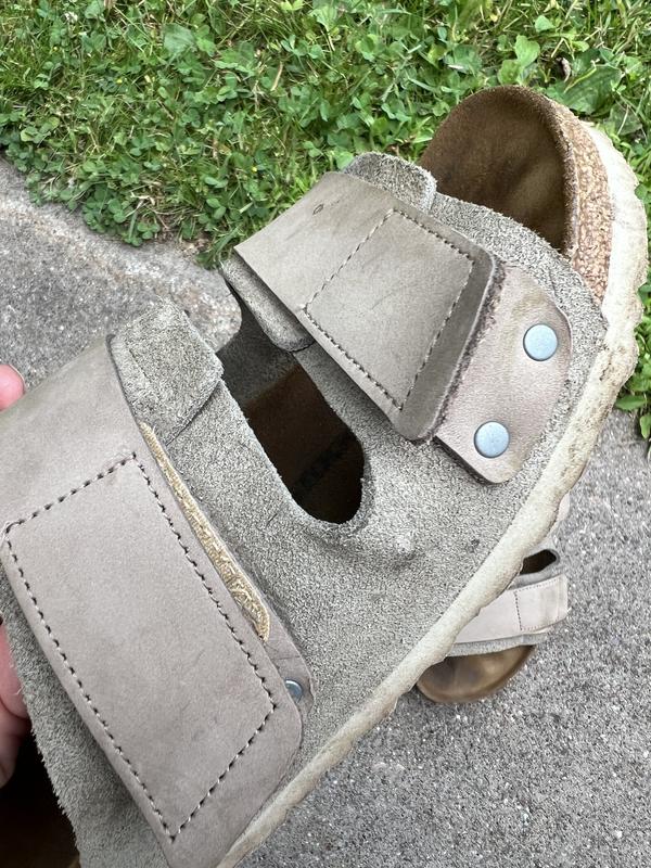Customer photo for "Wouldn’t recommend Velcro birks"