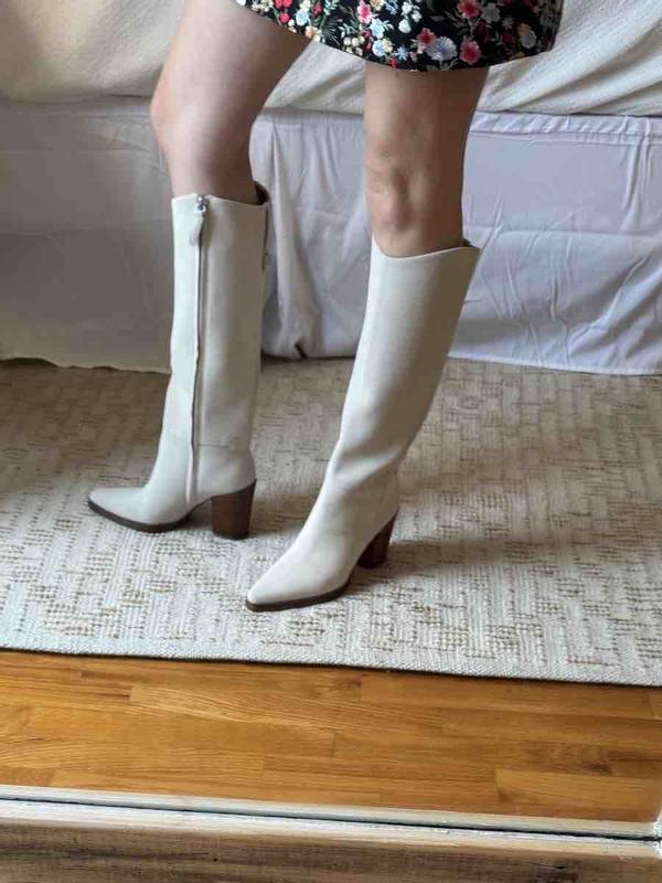 Customer photo for "Beautiful, sexy boot - runs VERY large in foot"