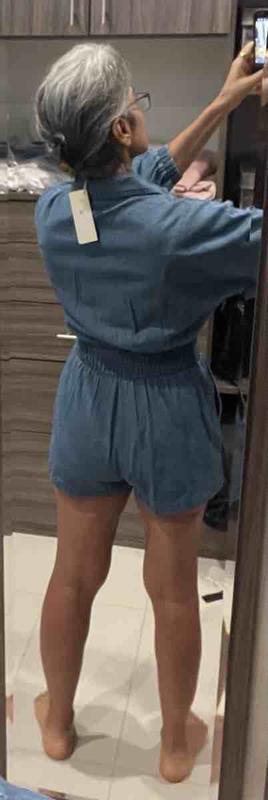 Customer photo for "Inseam too short for this petite gal"