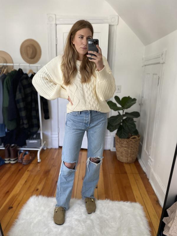 Customer photo for "Favorite Cableknit"