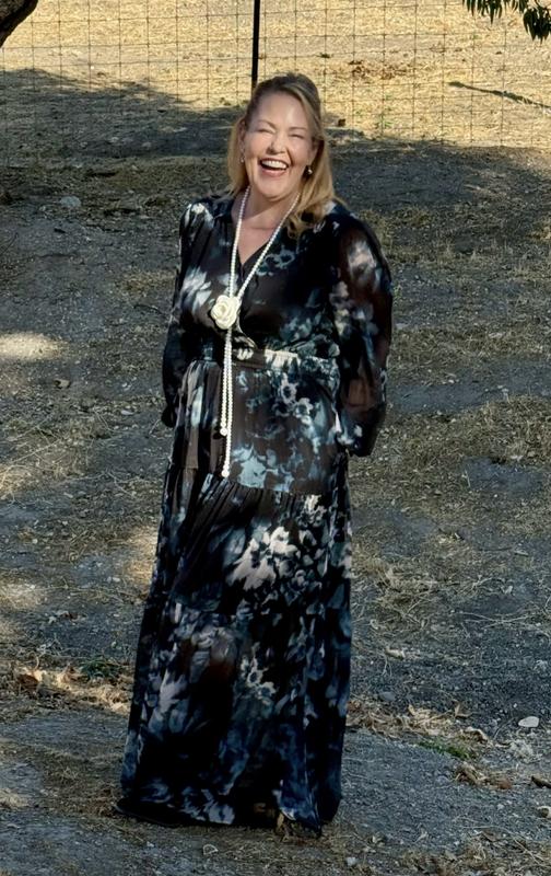 Chelsea28 Tiered Long Sleeve Chiffon Dress