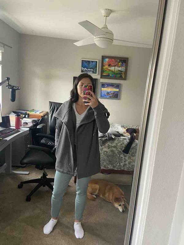 Customer photo for "really cozy but not flattering"