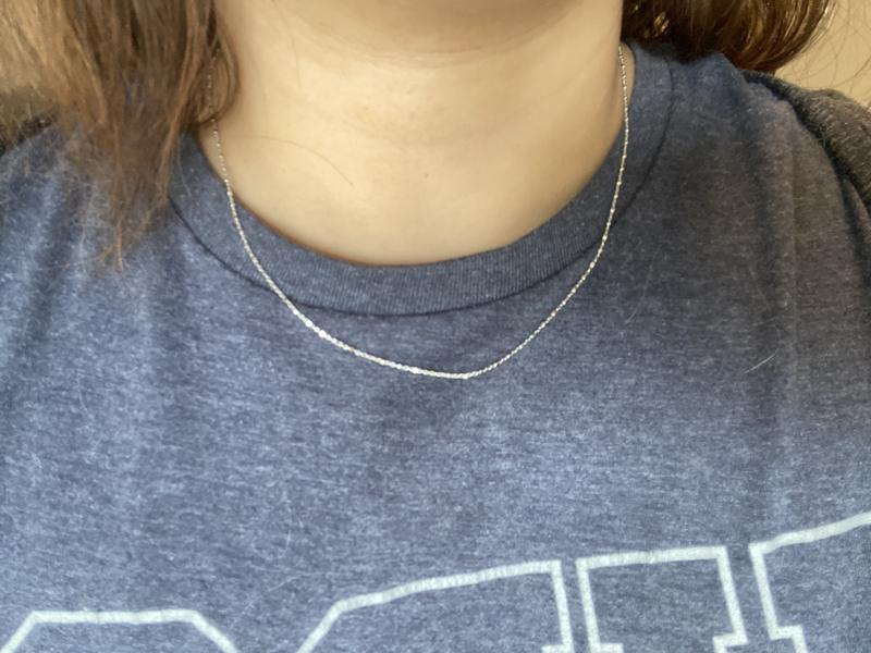 Customer photo for "Dainty but Twinkling Standalone Necklace"