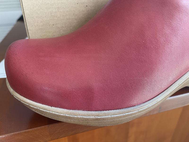 Customer photo for "Red not as depicted. Runs large. Received scuffed."
