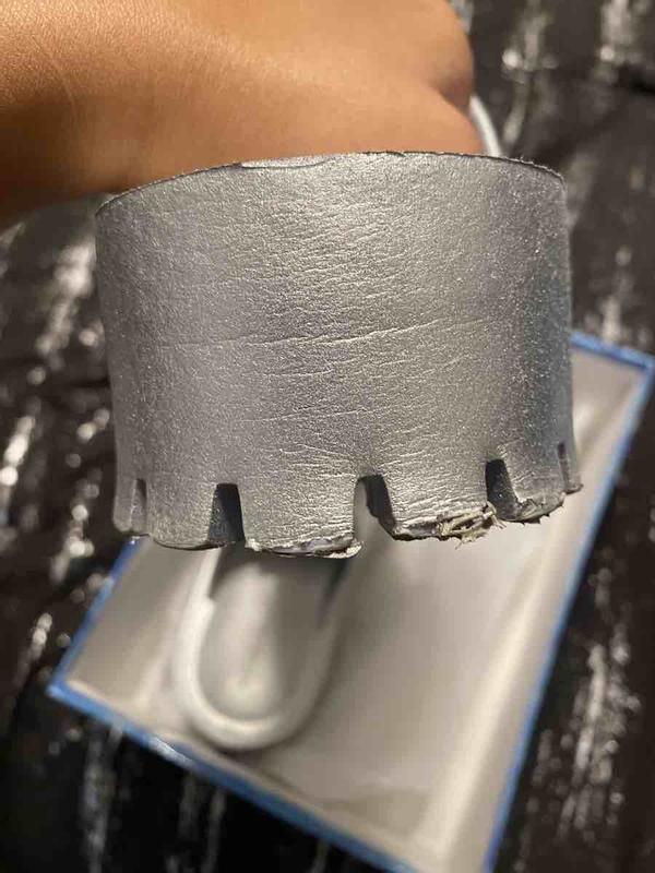 Customer photo for "Bad quality shoes."