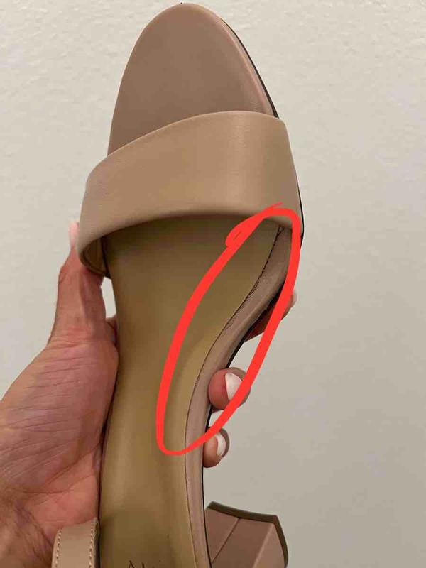 Customer photo for "Worn only once and insole already tearing apart"