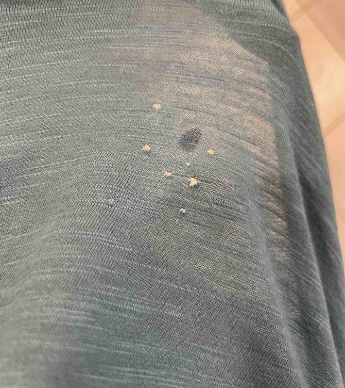 Customer photo for "love the fit but lacking in quality"