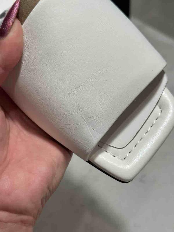 Customer photo for "White leather is not great"