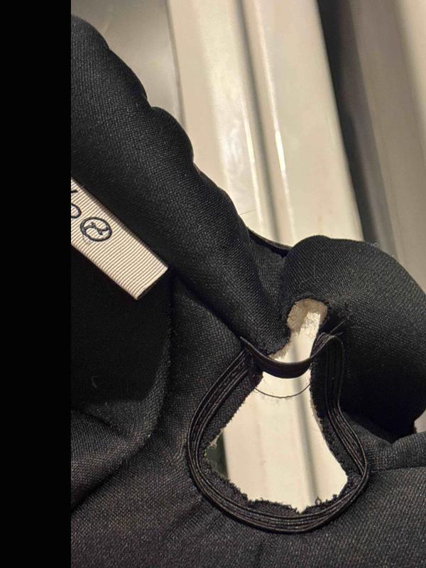 Customer photo for "First wash stitching unraveling"