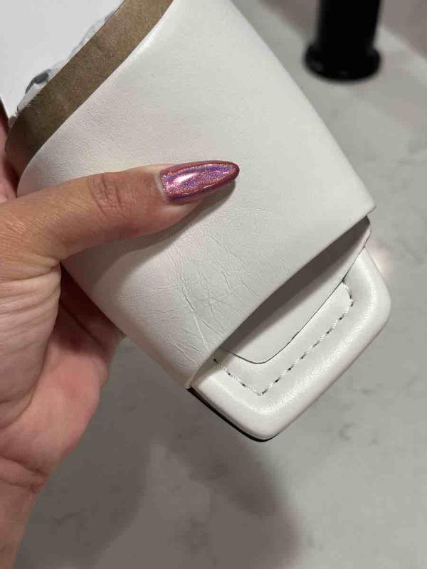 Customer photo for "White leather is not great"