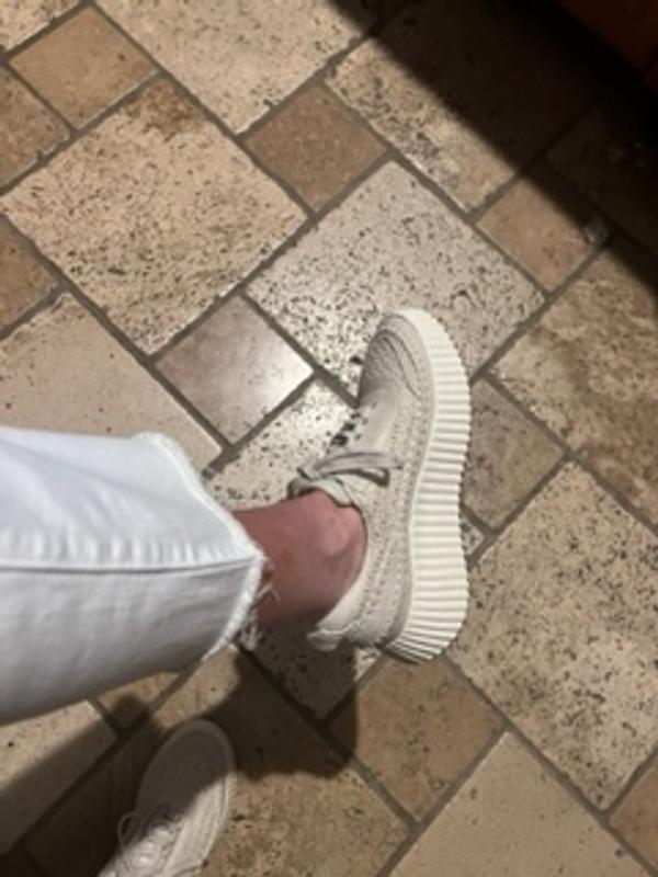 Customer photo for "Dolce Vita Beige platform sneakers"