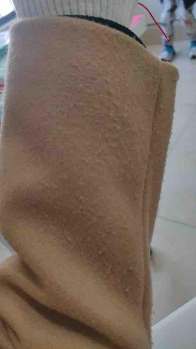 Customer photo for "awful material"