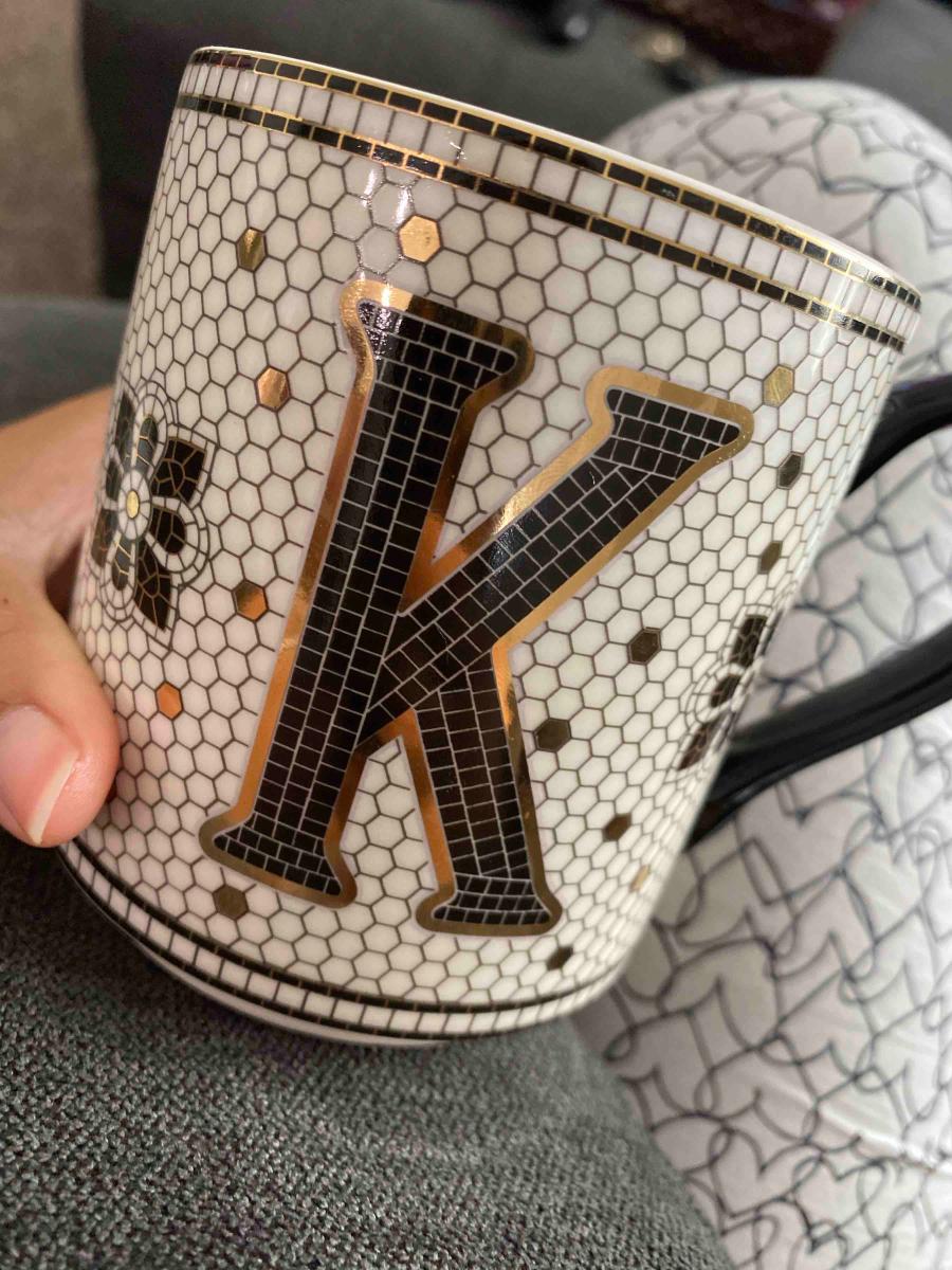 Customer photo for "K monogram mug"