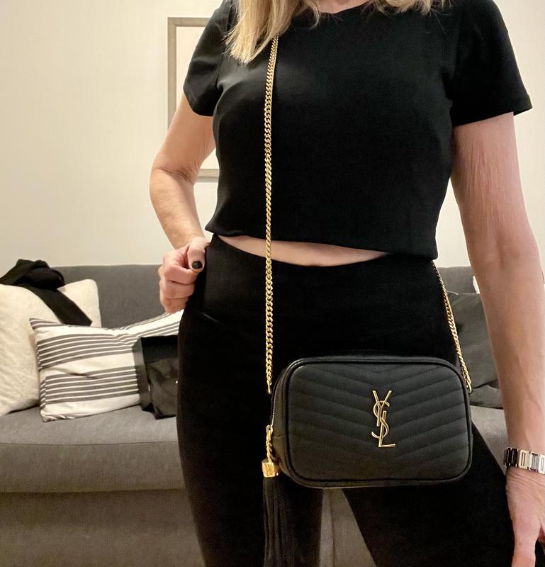 Customer photo for "Perfect crossbody for style and size!"