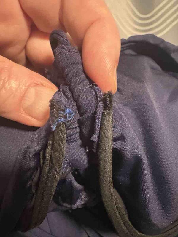 Customer photo for "underwire breaks through"