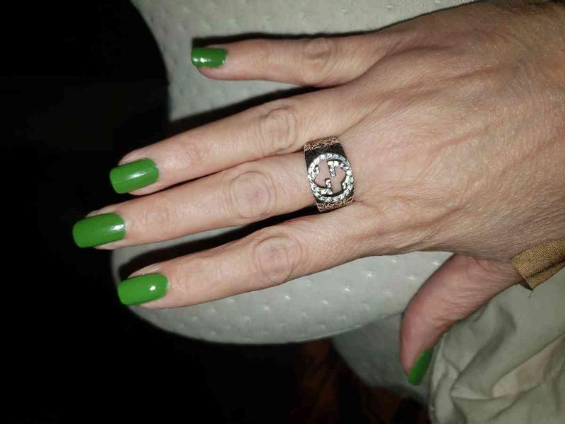 Customer photo for "Gucci nail color in green. Love it!"