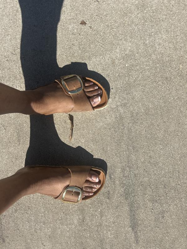 Big buckle slide sandle