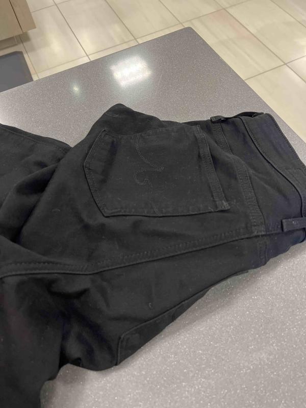 Customer photo for "black color off the jeans"