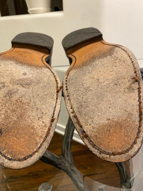 Threading on bottom of shoes continues to unweave