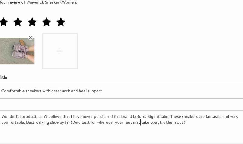 Customer photo for "Very comfortable shoes"