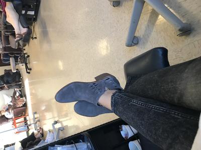 Customer photo for "Peera cutout low-slung shaft booties"