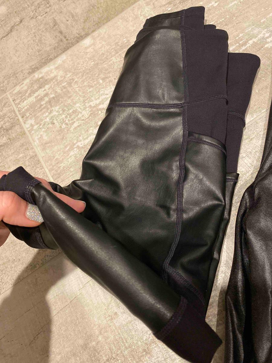 Customer photo for "Flattering but not really leather"