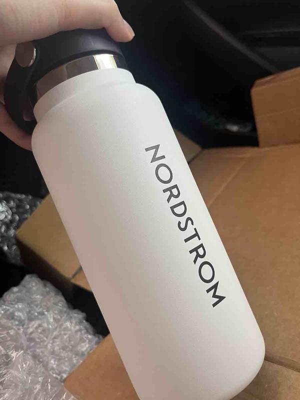 Customer photo for "HUGE NORDSTROM LOGO ON FLASK!"