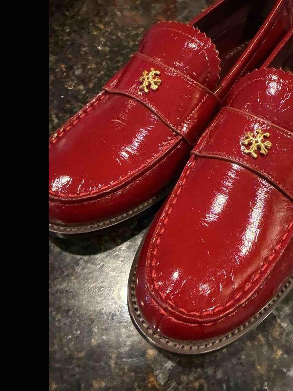 Customer photo for "Red is patent leather"
