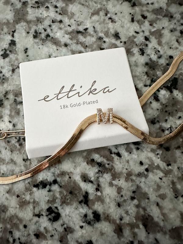 Customer photo for "Elevated initial necklace"