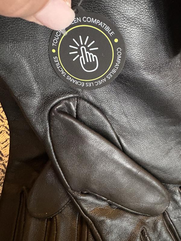 Customer photo for "Soft Black Leather Gloves"