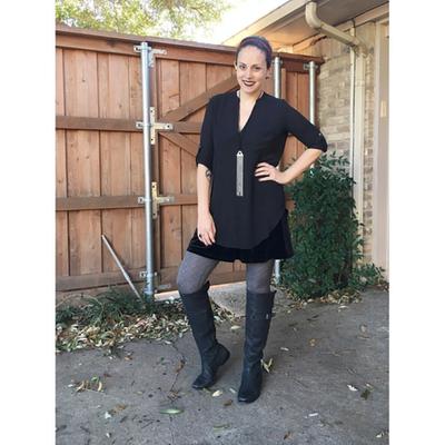 Customer photo for "Love this versatile top"