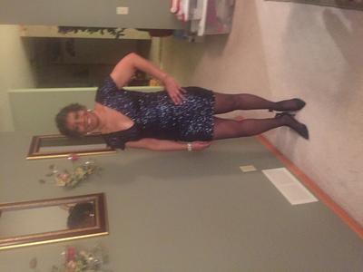 Customer photo for "Navy sequined dress"