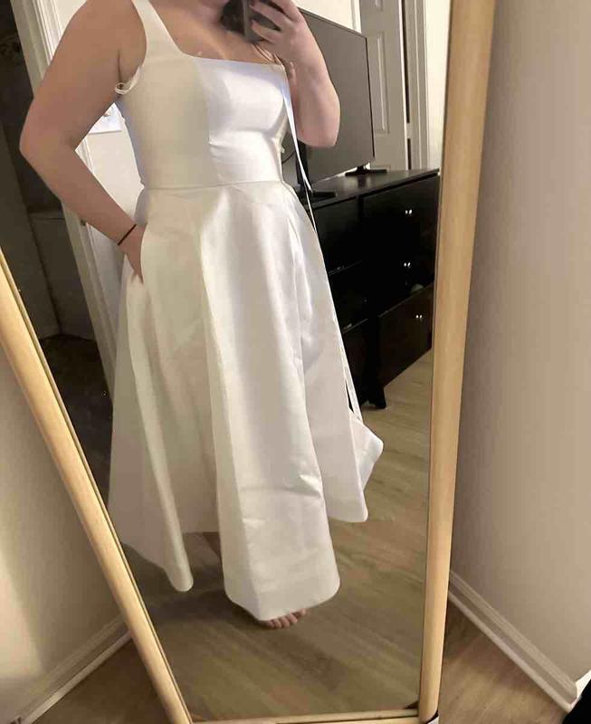 Customer photo for "Beautiful dress - order a size or two up!"