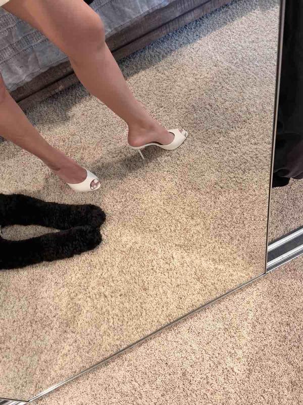 Customer photo for "beautiful shoe, runs small, inspect your pair"