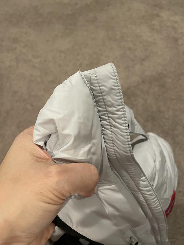 Customer photo for "Back Hem Too Long; Received Damaged"