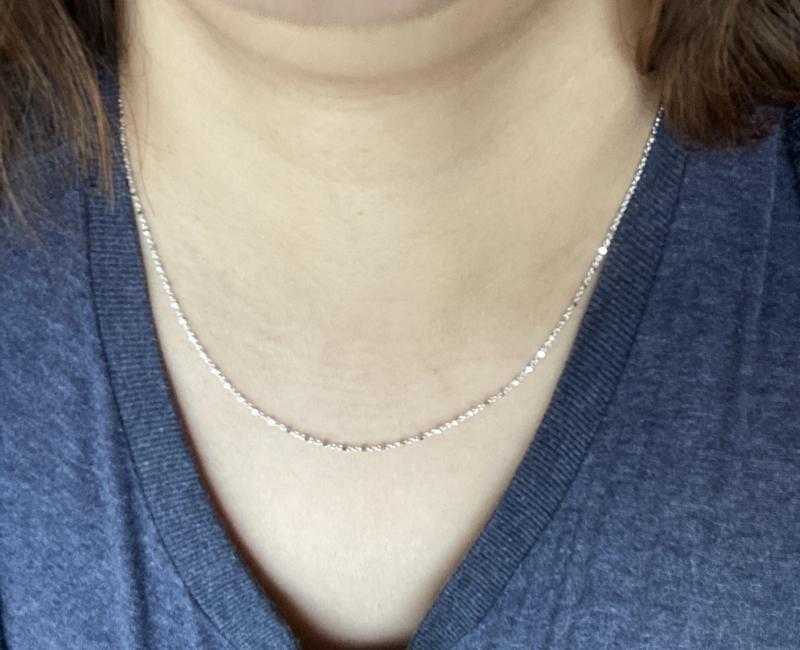 Customer photo for "Dainty but Twinkling Standalone Necklace"