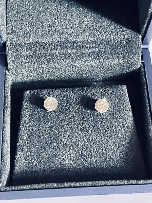 Customer photo for "Diamond Studs"