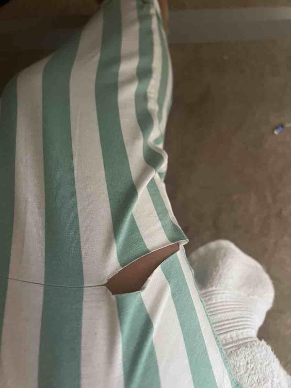 Customer photo for "I received ripped pants"