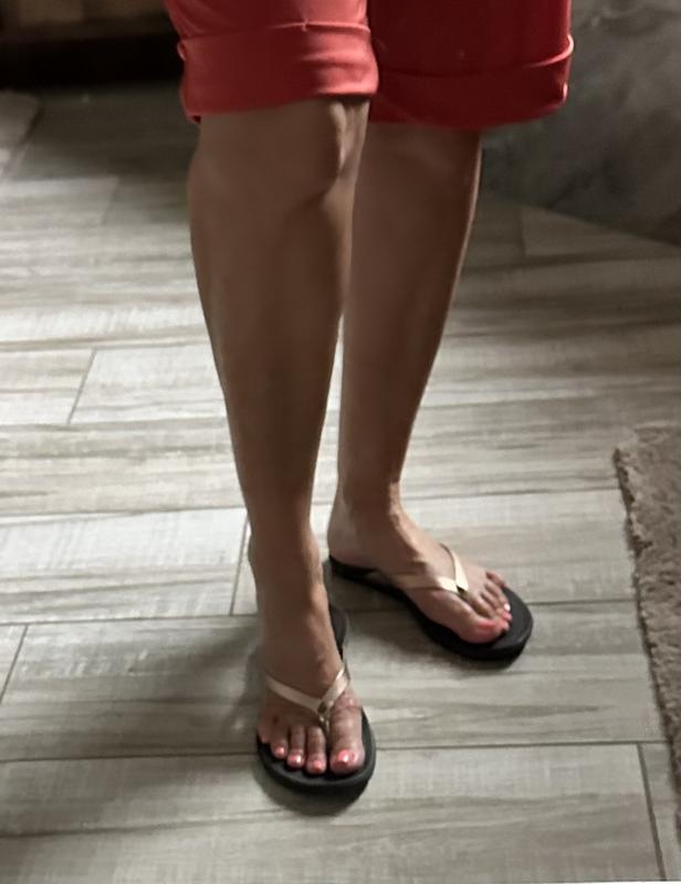 Customer photo for "Rose Gold Olukai Flip Flops"