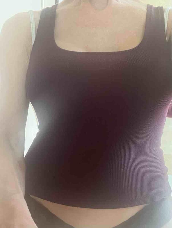 Customer photo for "Glad I sized up—body hugging just right"