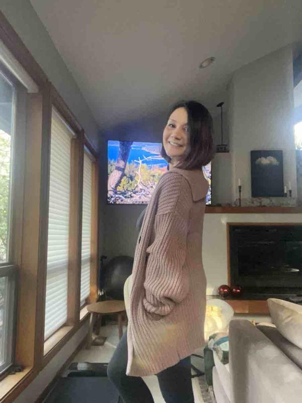 Customer photo for "Soft and Cozy, LOVE the Strawberry Roan"