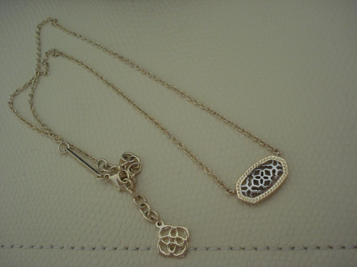 Customer photo for "Dainty KS Filigree Elisa Two-tone Necklace"