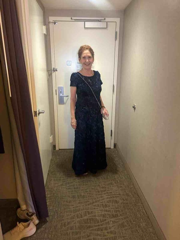 Embellished Lace A-Line Evening Gown