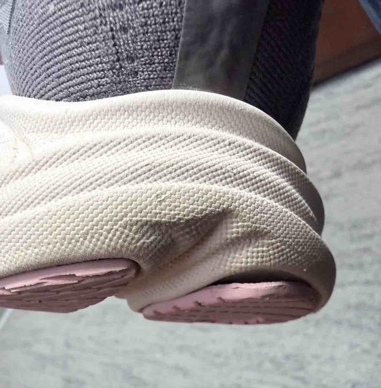 Customer photo for "Heel is peeling from sole after 3 weeks of wear!"